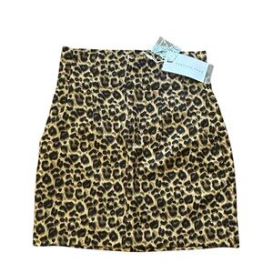 Endless Rose Leopard Print High Waisted Mini Skirt